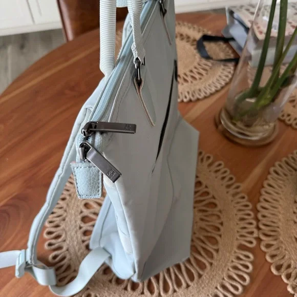 Stylish Gray Women's tote laptop traveling Backpack - Picture 6 of 10